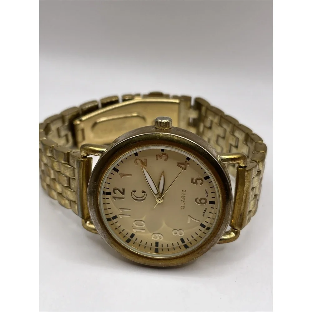 Charming Charlie Women's Quartz Watch 38mm Case Gold‎ Band- New Battery